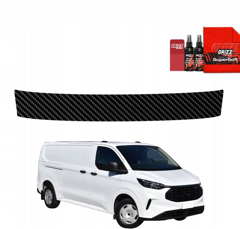 Folie mbrojtëse bagazhi BodyShield Ford Custom 2023-2026, efekt karboni, e zezë