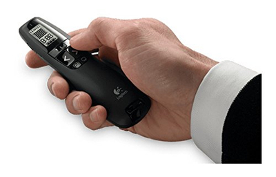 Telekomandë prezantimi Logitech R700 Professional, lazer i kuq, ekran LCD, e zezë