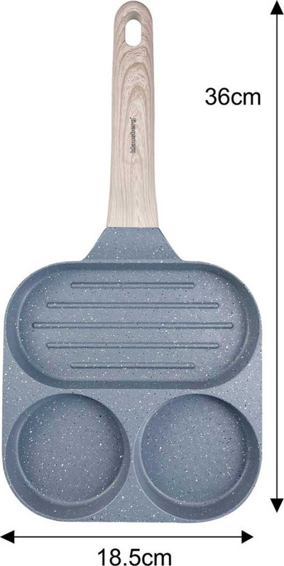 Tigan me veshje mermeri Klausberg KB-7817, 3 ndarje, 36x18.5cm, gri me dorezë druri