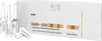 Maskë fytyre Apis Depiq Pro System Advanced Depigmentation, kundër hiperpigmentimit, 10x3ml + 10x0.7g