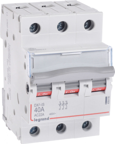 Çelës modular Legrand FR303, 40A, 3 polë, gri