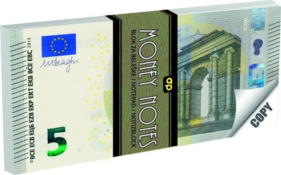 Bllok shënimesh Panta Plast Notes 5 Euro, 70 fletë, letër 90 g/m²