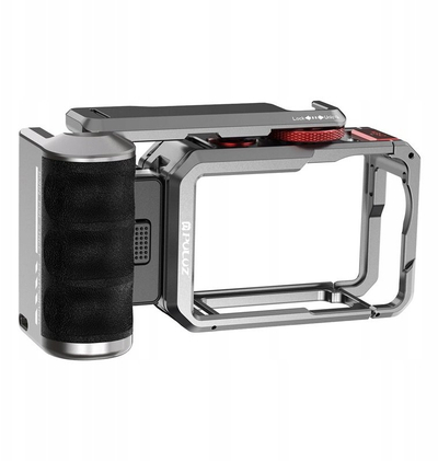 Kornizë zgjeruese Puluz Titanium, me dorezë, për DJI Osmo Action 6, gri
