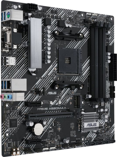 Pllakë amë Asus PRIME A520M-A II, AM4, DDR4, e zezë