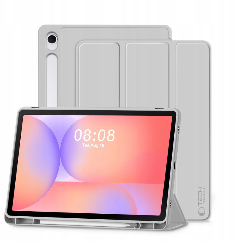 Futrollë me qëndrim Tech-Protect SC Pen për Galaxy Tab S10 Lite S10 FE S9 S9 FE, gri