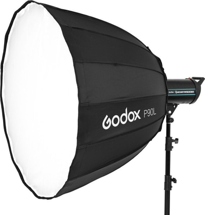 Softbox parabolik Godox P90L, 90 cm, montim Bowens, i zi