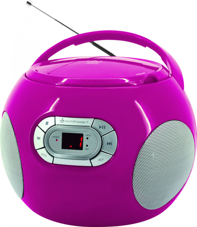 Radio CD boombox Soundmaster SCD2120PI, FM, AUX, rozë