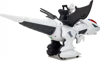 Lodër robot dinosauri Lean Sport K18, me telekomandë, programim, e bardhë