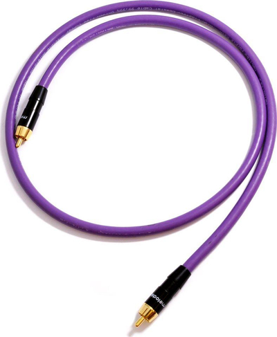 Kabllo audio Melodika RCA në RCA, 0.75m, vjollcë