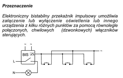 Prizë impulsi F&F Pabianice BIS-411, 240V 16A IP40 (BIS-411)