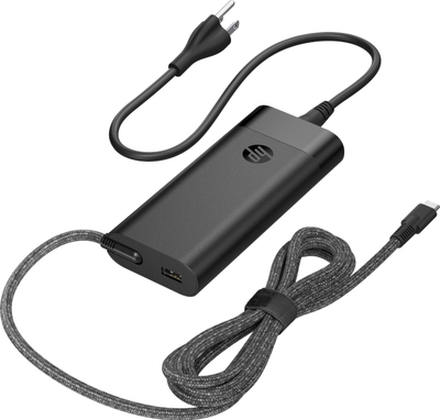 Karikues laptopi HP 110W, USB C, portë USB A, i zi