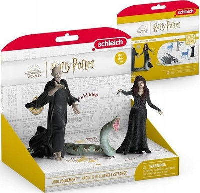 Figurina Schleich Lord Voldemort Nagini Bellatrix Lestrange, set për koleksion, nga 6 vjeç, shumëngjyrëshe