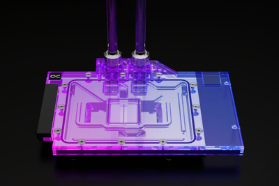Waterblock GPU Alphacool Eisblock Aurora GPX-N RTX 4090 ASUS Strix TUF, aRGB, me backplate alumini, i zi transparent