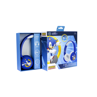 Kufje pa tela për kalamaj OTL Technologies SH0985 Sonic the Hedgehog, Bluetooth, kontroll volumi nga prindërit, blu