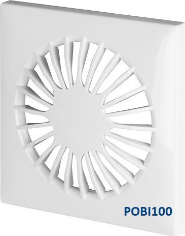 Grilë ventilimi dekorative Awenta System+, fi100, inox, ngjyrë dru wenge
