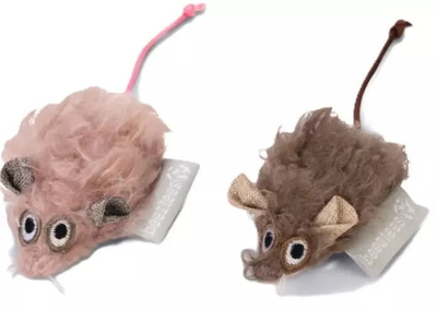 Lodër për mace Beeztees Mouse Boyo, mi me catnip, 14 x 5 x 1.5 cm, kafe rozë