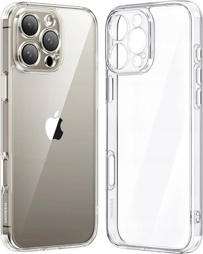 Mbështjellës telefoni Ugreen Classy Clear për iPhone 16 Pro, kundër goditjeve, kompatibil me karikim wireless, transparent