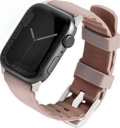 Rrip silikoni UNIQ Linus Airsoft për Apple Watch, 38 mm 40 mm 41 mm, rozë