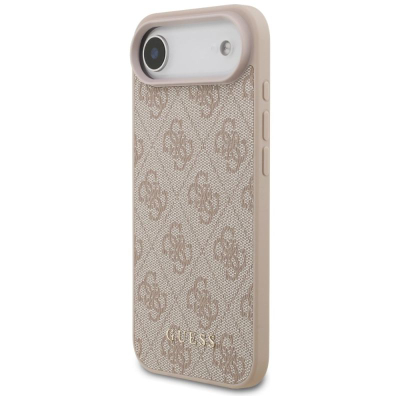 Futrollë Guess Hardcase 4G Classic për iPhone 17 Air, TPU dhe lëkurë eko, rozë