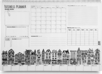 Tapet planifikues Funny Mat My Desk Business Planner, i ripërdorshëm, 48x33.5cm, i bardhë