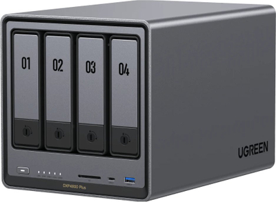 NAS për tavolinë Ugreen NASync DXP4800 Plus, Intel Pentium Gold 8505, 8GB RAM, gri