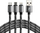 Kabllo USB EverActive CBB-1.2MCI, USB-A në USB-C microUSB Lightning, 1.2m, gri