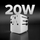 Adaptor udhëtimi universal SBS World Adapter USB, 2x USB C 20W 1x USB A, 2500W, i bardhë