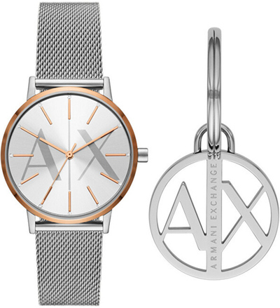 Set Armani Exchange Lola AX7130SET - orë dore + varëse për çelësa