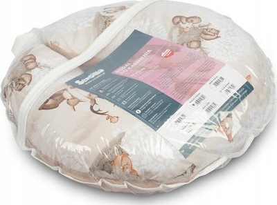 Jastëk për me i dhon gji MUSLIN GROVE, pambuk muslin, mbushje silikon, kafe