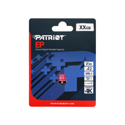 Картичка меморија Patriot EP Series, 256GB, MicroSDXC V30 A2 UHS I, црвена