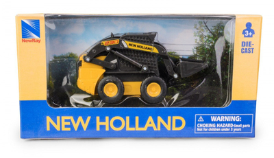 Lodër eskavator Daff Mini Loader New Holland L228, me kovë që lëviz, metal plastike, e verdhë