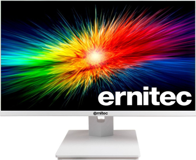 Monitor Ernitec 0070-24127-F-W, 27", Full HD, i bardhë
