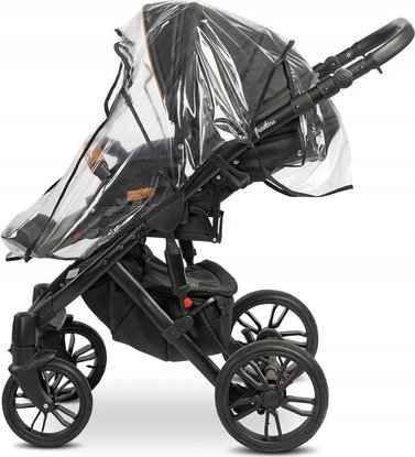 Mbulesë shiu Premium për karrocë bebe, universale, transparente