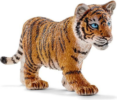 Figurë Schleich Wild Life Tiger Cub 14730, lodër për me mësu, këlysh tigri portokalli