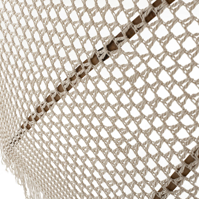 Çadër macramé teak & bambu off-white Φ250 cm (HM6036.01), bardhë