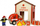 Set lojërash druri Masterkidz Mini Fire Station, figura dhe autozjarrfikëse, kuqe natyrale