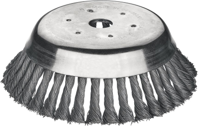 Furçë konike çeliku Lessmann, 180mm, trashësi teli 0.5mm, 8000 rpm