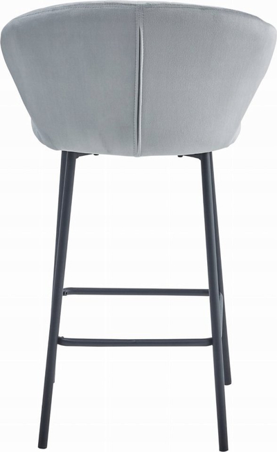 Stol bari Evolve Elegant, velur ergonomik, set me 2 copë, gri argjendtë
