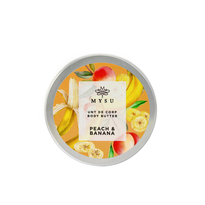 Gjalpë për trup Mysu Peach and Banana, 185 ml