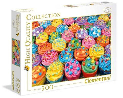 Puzzle Clementoni HQC - Colorful Cupcakes, 500 pjesë, shumëngjyrëshe