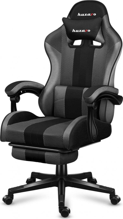Karrige gaming Huzaro Force 4.7, mekanizëm lëkundës, këmbëzare, gri