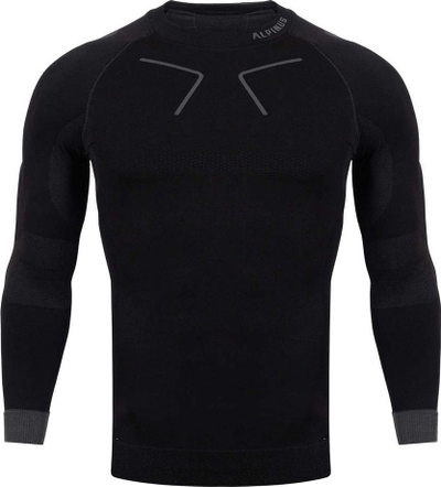 Bluze termike Alpinus Tactical Base Layer GT43219, për burra, masa M, e zezë me gri