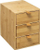 Organizues grimi Five Bamboo, 3 sirtarë, bambu 100%, ngjyrë druri e çelët