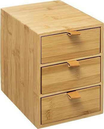 Organizues grimi Five Bamboo, 3 sirtarë, bambu 100%, ngjyrë druri e çelët