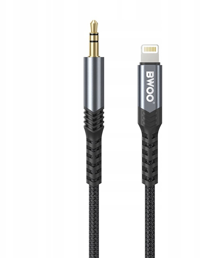 Kabllo audio Bwoo BO-AUX068, Lightning në 3.5mm, 1.2m, i zi