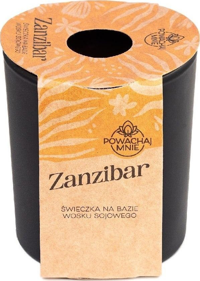 Kandil me aromë Pavoncella Zanzibar Black, dyll soje, 130ml, i zi