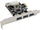 Kartë zgjeruese InLine PCIe, 3x USB 3.2 Gen1, 1x USB 3.2 Gen1, me furnizim Molex 4 pin