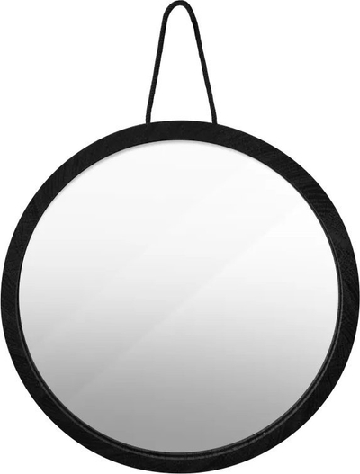 Pasqyrë muri Homeit Mirror, rrethore 20.5 cm, kornizë lis i zi