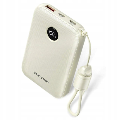 Power bank Vention FKAN0 C, 10000mAh, 22.5W, bezhë