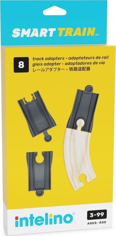 Adapter për shina druri Intelino, set me 8 copë, plastik, me shumë ngjyra